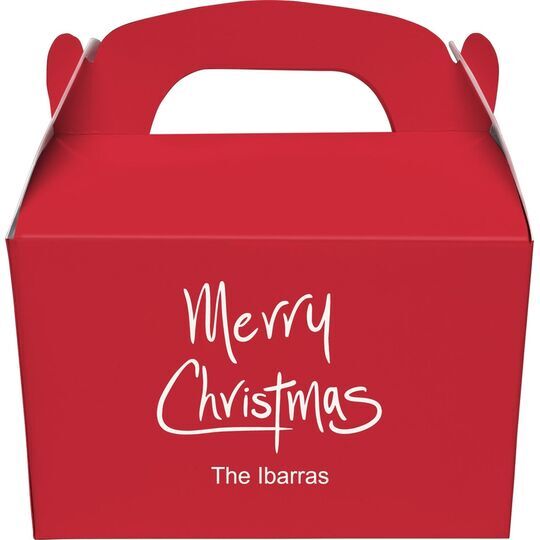Fun Merry Christmas Gable Favor Boxes